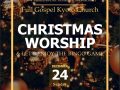 Christmas worship at Kyoto full gospel church on 24 December 2023